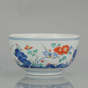 Antique 18/19th Kakiemon Flower Japanese Porcelain Bowl Japan Quality