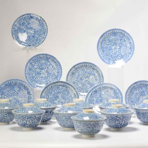 9# Antique Japanese Meiji Period Set Of Chawan Tea Bowls Porcelain Eggshell