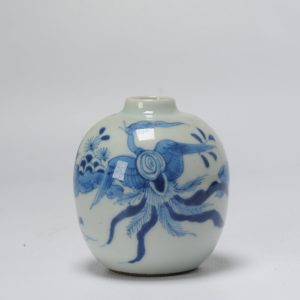 Antique 17/18th C Edo Period Japanese Arita Small vase or Bottle Water Dropper