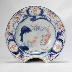 Antique Imari Porcelain Barber Shaving Basin Bowl 17/18th Century Japanese