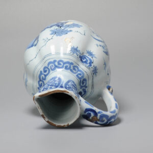 Unusual Dutch Delftware Figural Earthenware Ewer in Chinese Transitional style