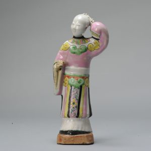 Antique Chinese Statue Porcelain Figure Qianlong/Jiaqing Period Statue 18th c
