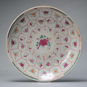 Antique 18C Chinese Porcelain Famille Rose Charger Southeast Asia Bencharong