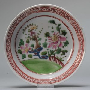 Antique 18/19C Qing period Chinese Porcelain SE Asia Famille Rose Plate