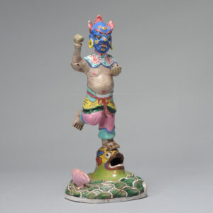 Antique 18th c Chinese Statue Porcelain Figure Kui XIng God of Examinations. Very rare!