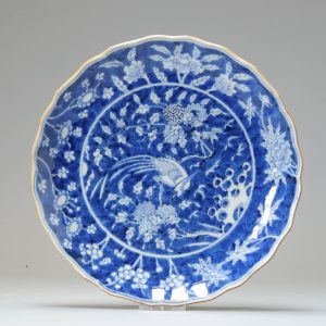 Lovely Antique 17/18th C Japanese Porcelain Dish Kosometsuke Arita with BIRDS