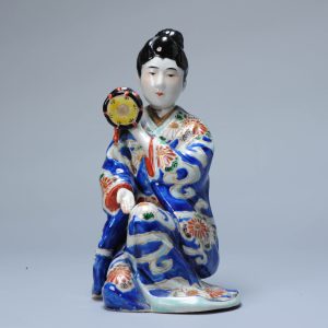 Antique Meiji Period 19/20C Japanese Kutani Statue Japanese Lady