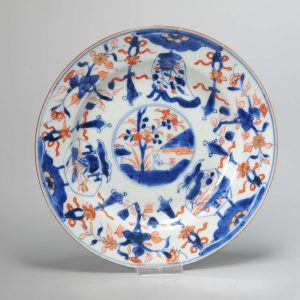 A Chinese Porcelain Kangxi period Imari Plate Dish Antique Rare scene Hare