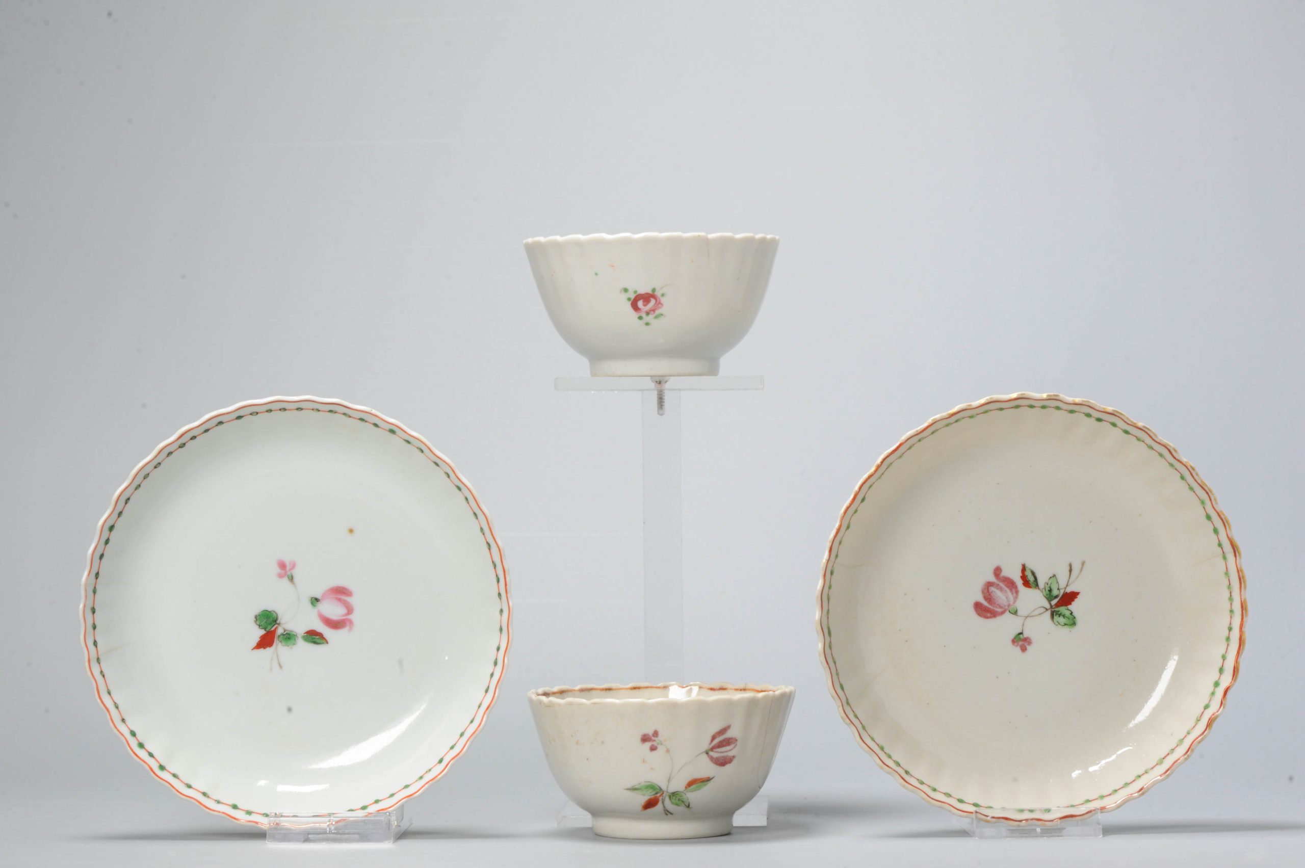 Antique 18C Chinese Porcelain Tea Set China Chine de Commande Qianlong Period