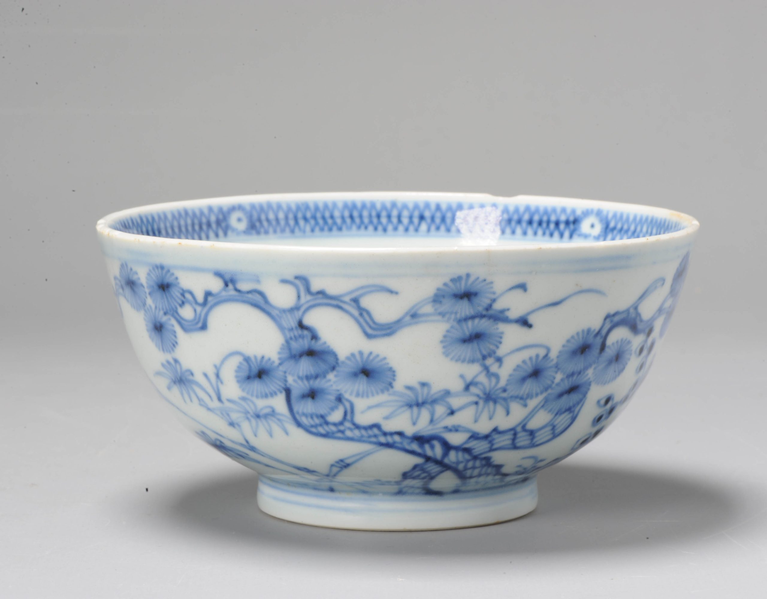 A Rare Kangxi period Chinese porcelain Bowl with pencilled landscape. Marked base