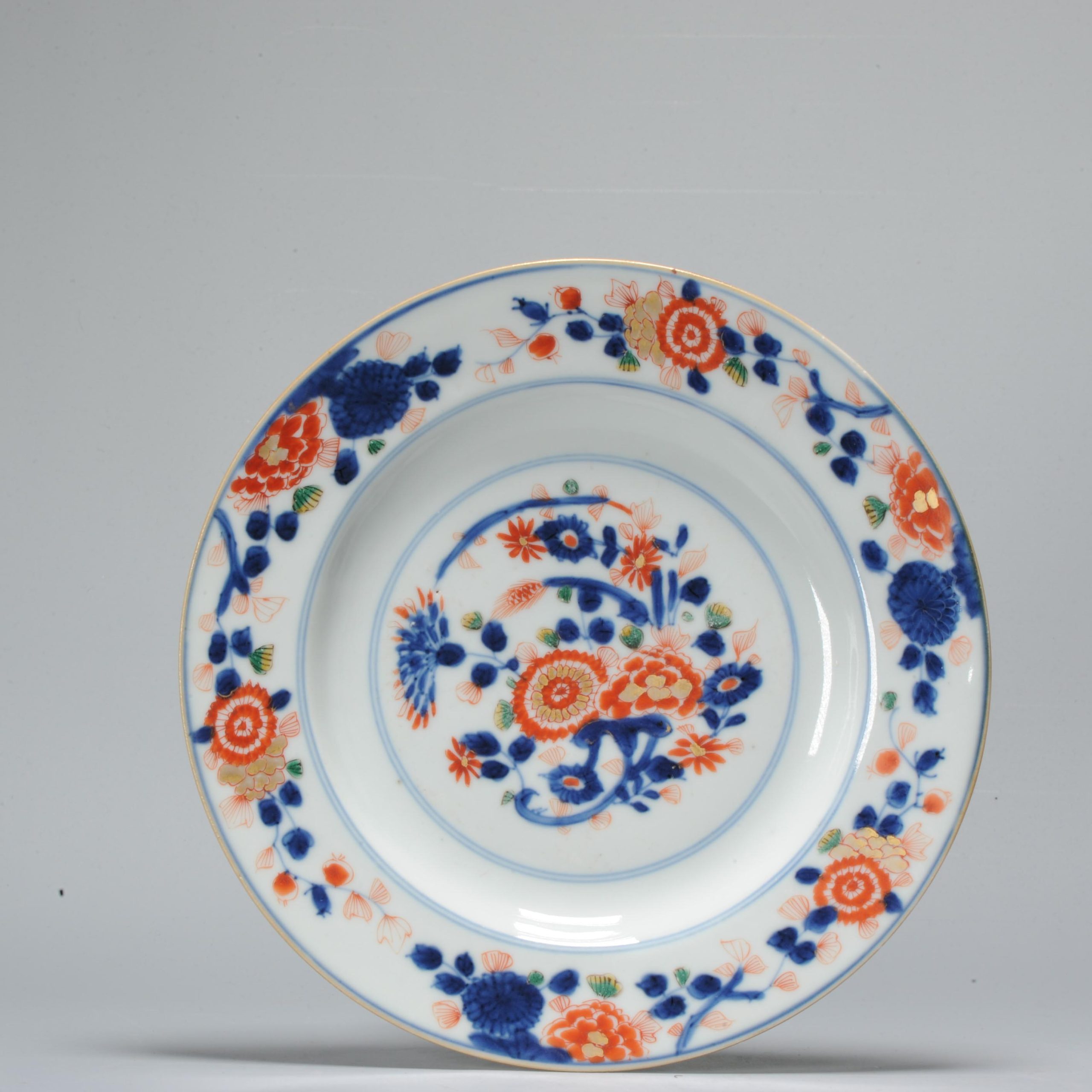 A Chinese Porcelain Kangxi period Imari Plate Dish Antique Rare scene